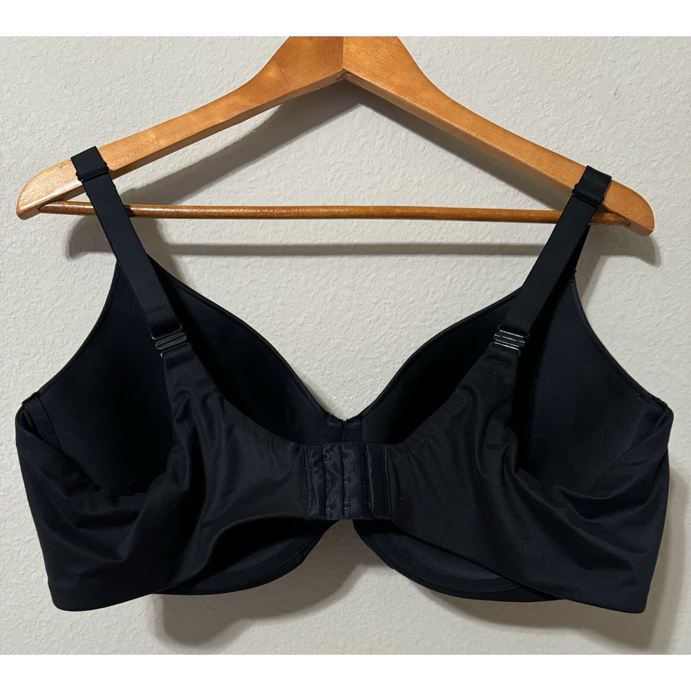 Auden Bra Womens 44D Black Superstar‎ Full Coverage Lightly Lined Underwire - Picture 3 of 5